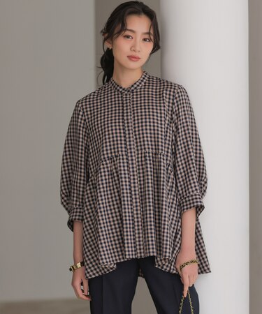 ニューリヨセルシャーティングペプラム ブラウス