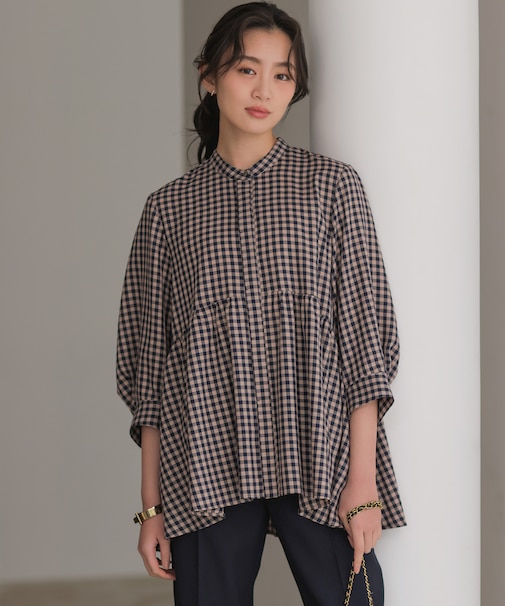 ニューリヨセルシャーティングペプラム ブラウス