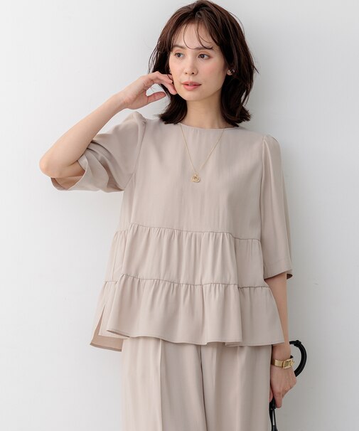 バウンディングシャーティング ブラウス