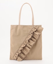 ラッフルラインフラットトート