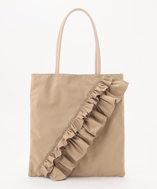 ラッフルラインフラットトート