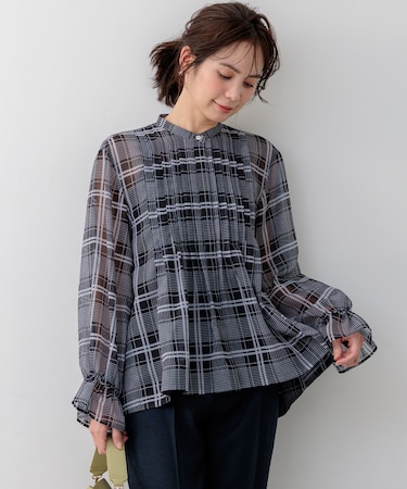 エアリーボイルシアー ブラウス