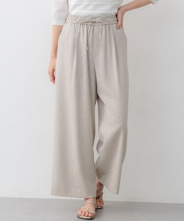 ライトリネンライクイージーワイド パンツ