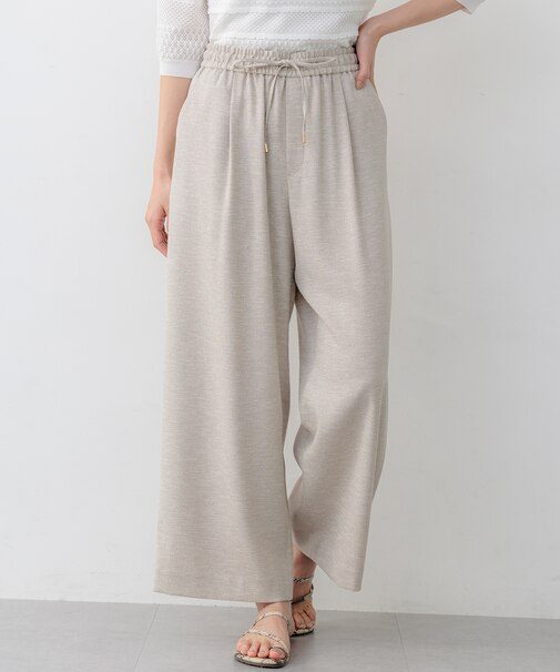 ライトリネンライクイージーワイド パンツ