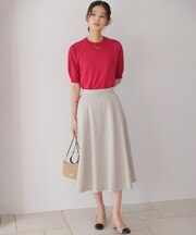 ライトリネンライクフレア スカート