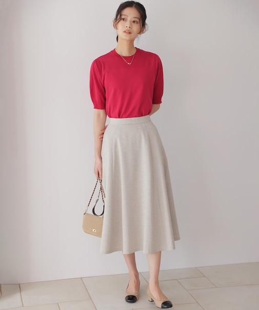 ライトリネンライクフレア スカート