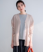 シアーニットVネック カーディガン