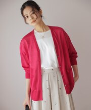 シアーニットVネック カーディガン