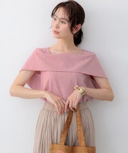 GIZAコットンオフショルダー カットソー