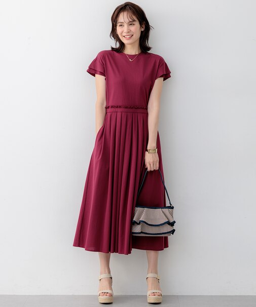 サマージャージーフィットアンドフレア ワンピース