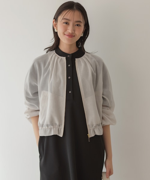 25ss 極美品 23区 速乾性 接触冷感 洗える シアータンブラー ブルゾン 速乾性／接触冷感】シアータンブラー ブルゾン（JKWOGM0407