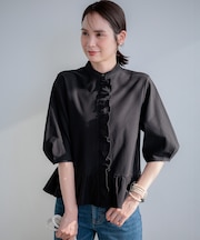 【WEB限定】ツイルジャージーフリル カットソー