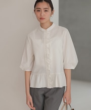 【WEB限定】ツイルジャージーフリル カットソー