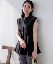 ツイルジャージーペプラム カットソー