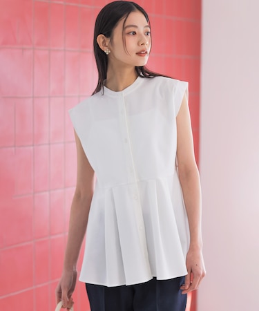 ツイルジャージーペプラム カットソー