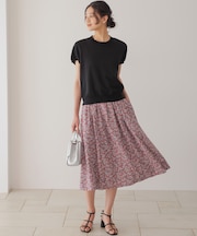 【WEB限定】フラワーガーデンプリント スカート