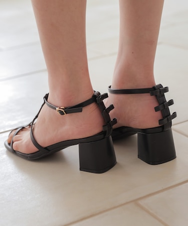 ナローベルト リボンサンダル