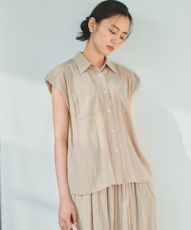 ギャザーライトデシン ブラウス