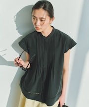 スムースクロス ピンタックブラウス