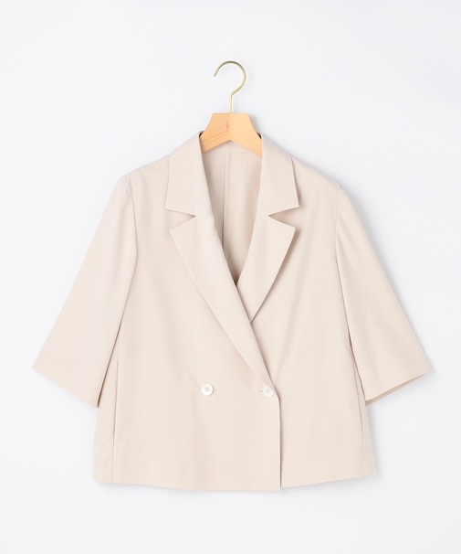 スムースクロス 6分袖ジャケット