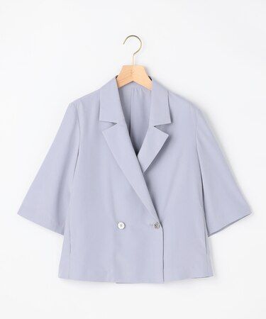 スムースクロス 6分袖ジャケット