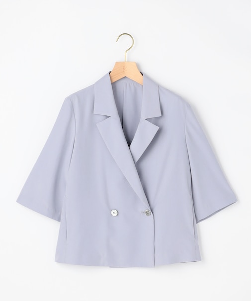 スムースクロス 6分袖ジャケット