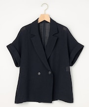 【WEB限定】メランジレノクロス バックペプラムジャケット