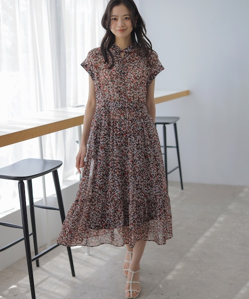美品✨希少サイズ 42 エムズグレイシー フラワープリント フレア ワンピース M'S GRACY 2025 SUMMER Collection | msgracy