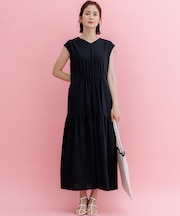 【WEB限定】サマージャージー ティアードワンピース