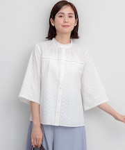 【WEB限定】エンブロイダリーレース フレアスリーブブラウス