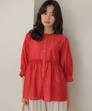 【WEB限定】グロスローン チュニックブラウス