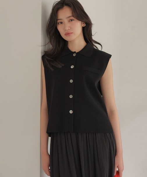 【WEB限定】ライトスポンディッシュ ポロ襟ニット