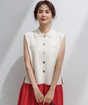 【WEB限定】ライトスポンディッシュ ポロ襟ニット
