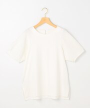 パフジャカードコンビジャージー パフスリーブカットソー