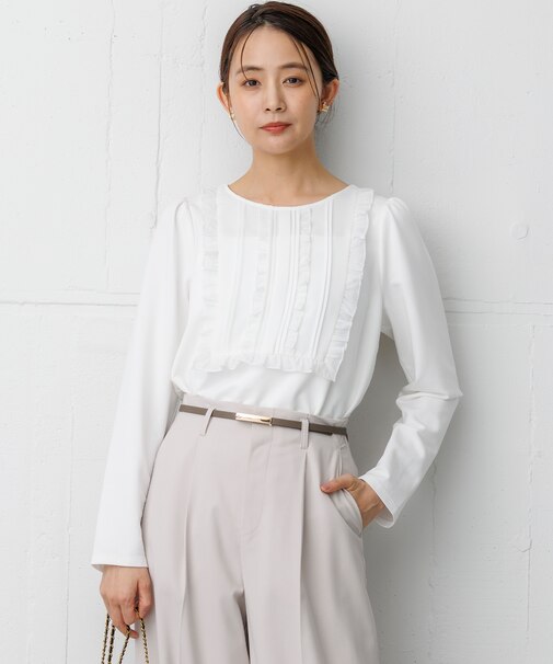 【WEB限定】ソフトダンボール フリルカットソー
