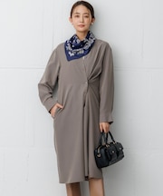 【WEB限定】フィブリルシャーティング カシュクールワンピース
