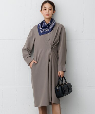 【WEB限定】フィブリルシャーティング カシュクールワンピース