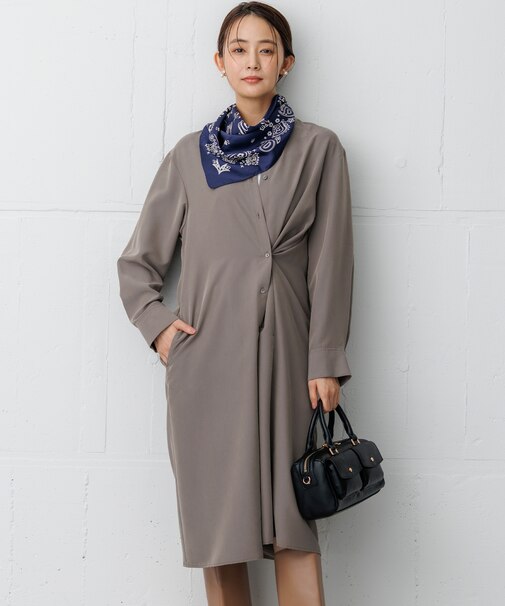 【WEB限定】フィブリルシャーティング カシュクールワンピース
