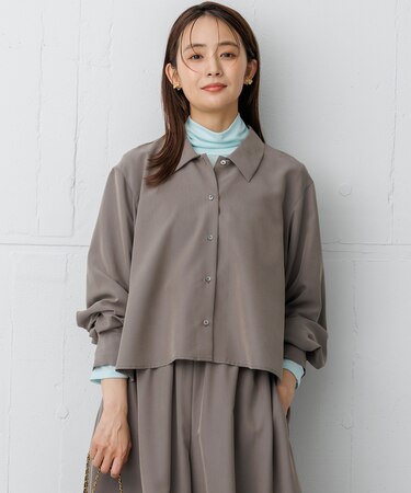 【WEB限定】フィブリルシャーティング  クロップドブラウス