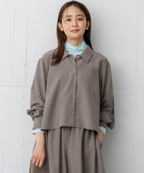 【WEB限定】フィブリルシャーティング  クロップドブラウス