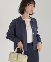 【WEB限定】フィブリルシャーティング クロップドブラウス