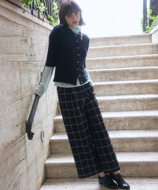 ハンサムツイル ワイドパンツ