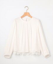【WEB&一部店舗限定】ジョーゼットシフォン 裾レースブラウス