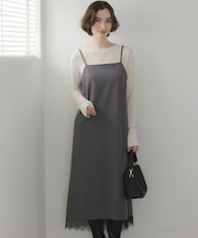 【WEB限定】レースドッキングキャミドレス