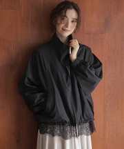 【WEB限定】レースドッキングブルゾン