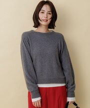 きらめきファー 襟付きニット