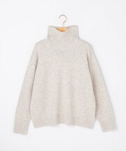 【前後着用可】ウールカシミヤミックス ハイネックニット