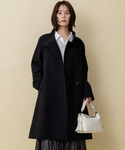 【WEB限定】ウールモッサ スタンドカラーコート