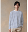 【J.PRESS USA】ボーダー刺繍ロングＴシャツ