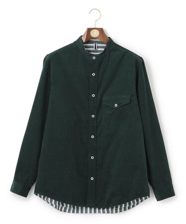 バンドカラーリバーシブル シャツ